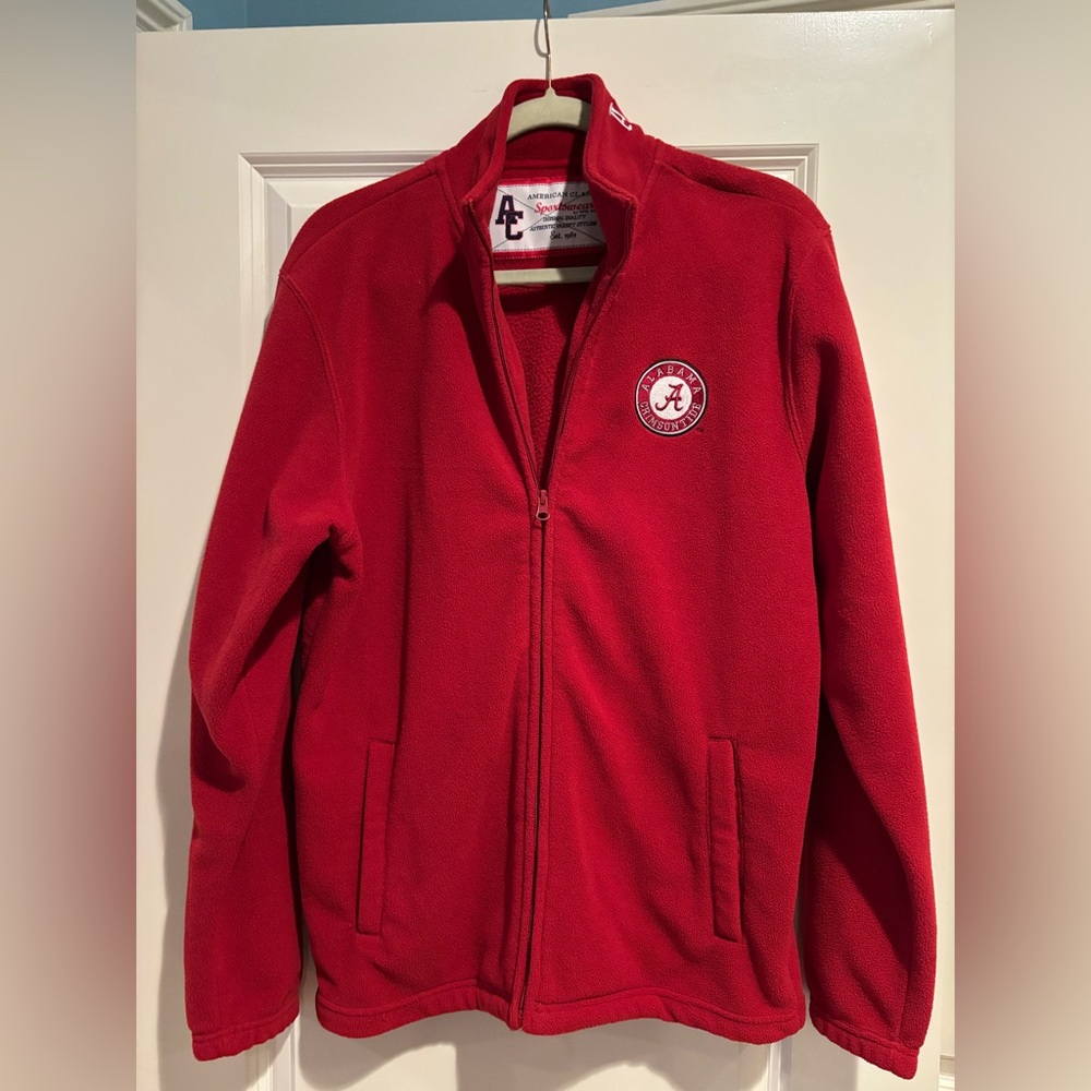 Alabama Crimson Tide Red Fleece Jacket size Medium